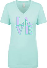 Load image into Gallery viewer, Love Heels Rhinestone Ladies T- Shirt