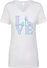 Load image into Gallery viewer, Love Heels Rhinestone Ladies T- Shirt